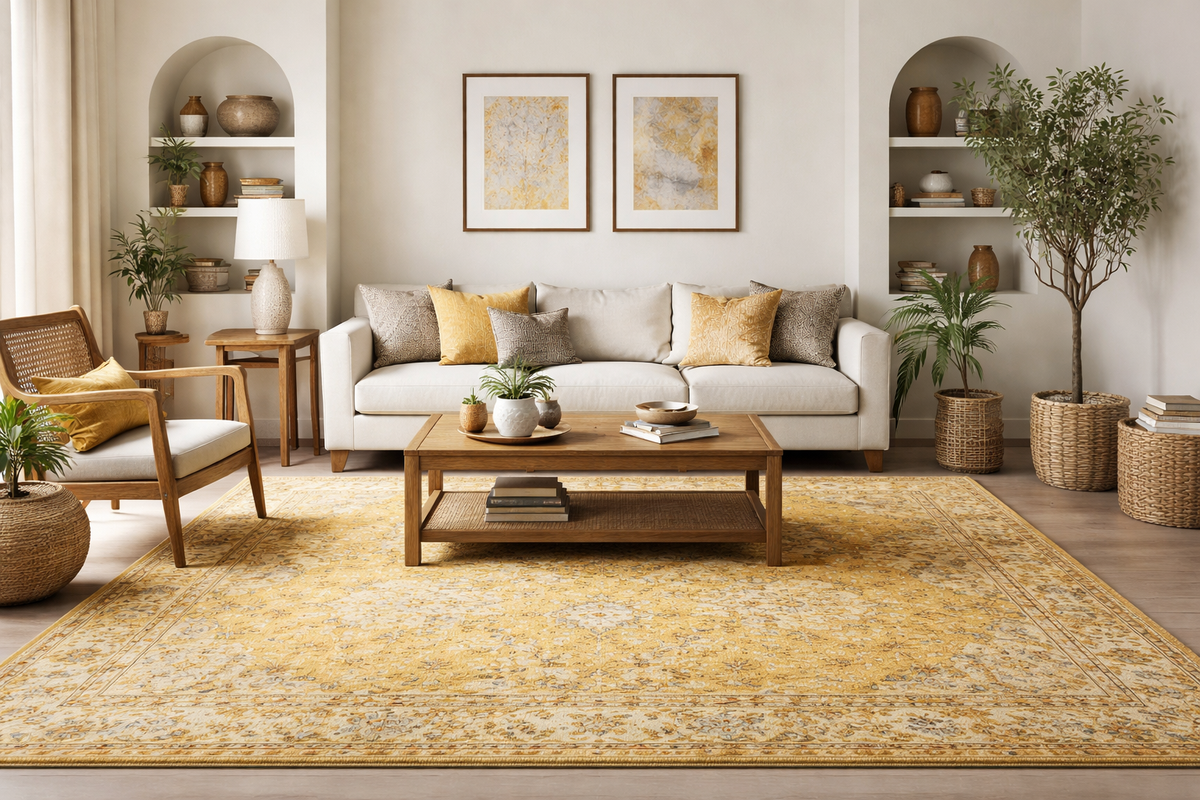 Yellow Rugs in Indian Homes: Color and Styling Guide – Decordec