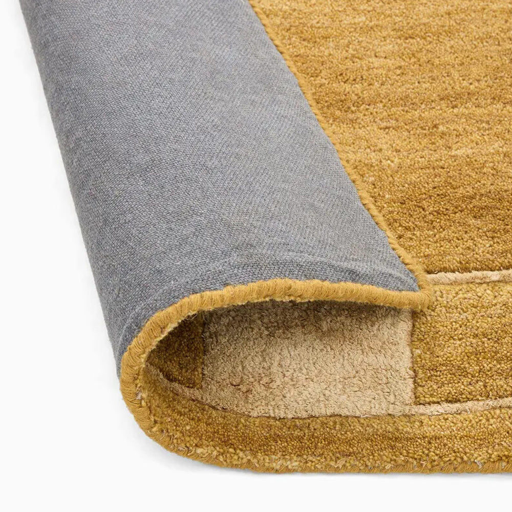 Midcentury mustured modern rug