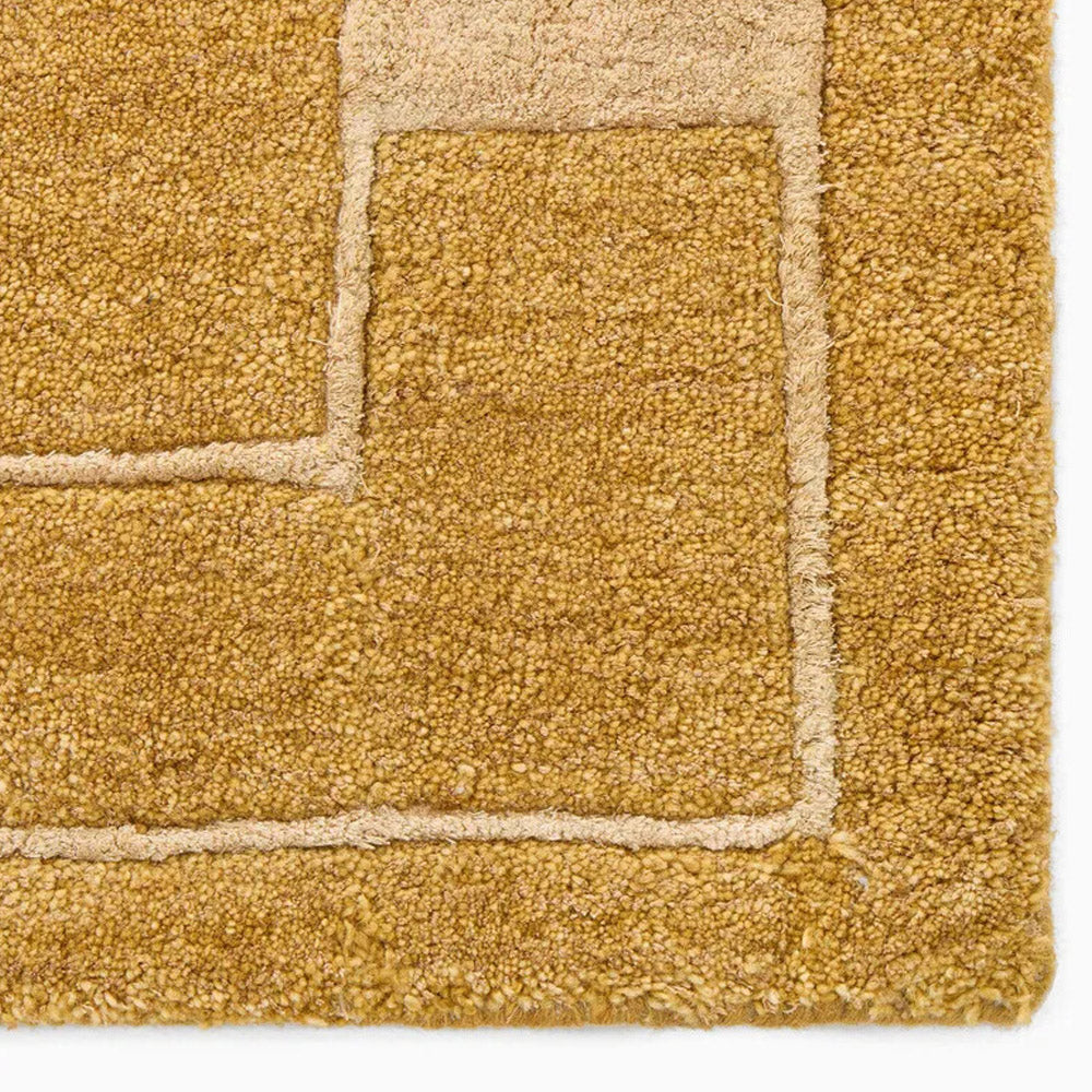Midcentury mustured modern rug