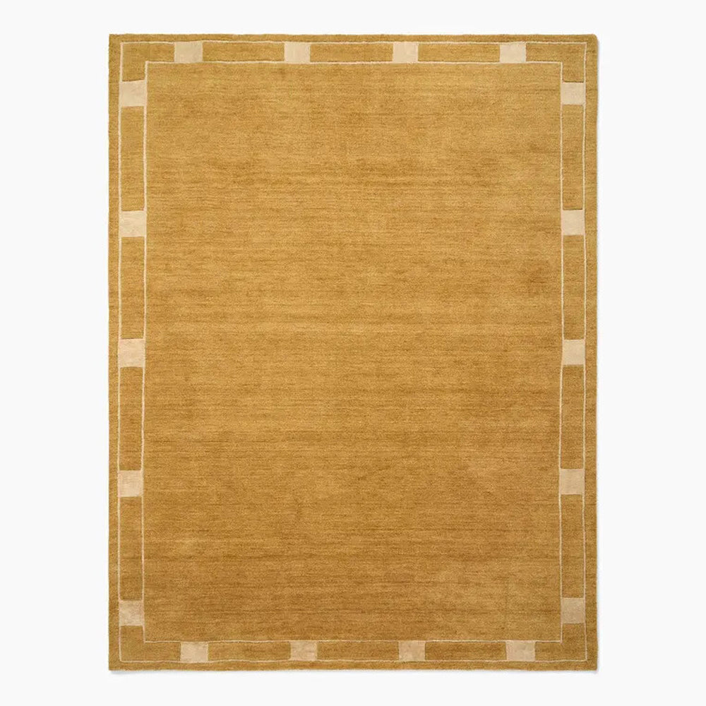 Midcentury mustured modern rug