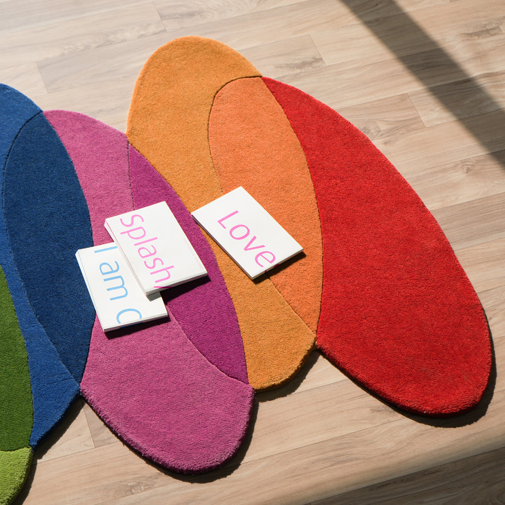 Chromatic Flow Wool Rug