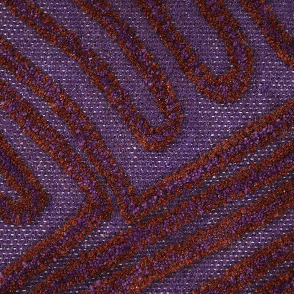 Crimson Maze Textured Wool Rug
