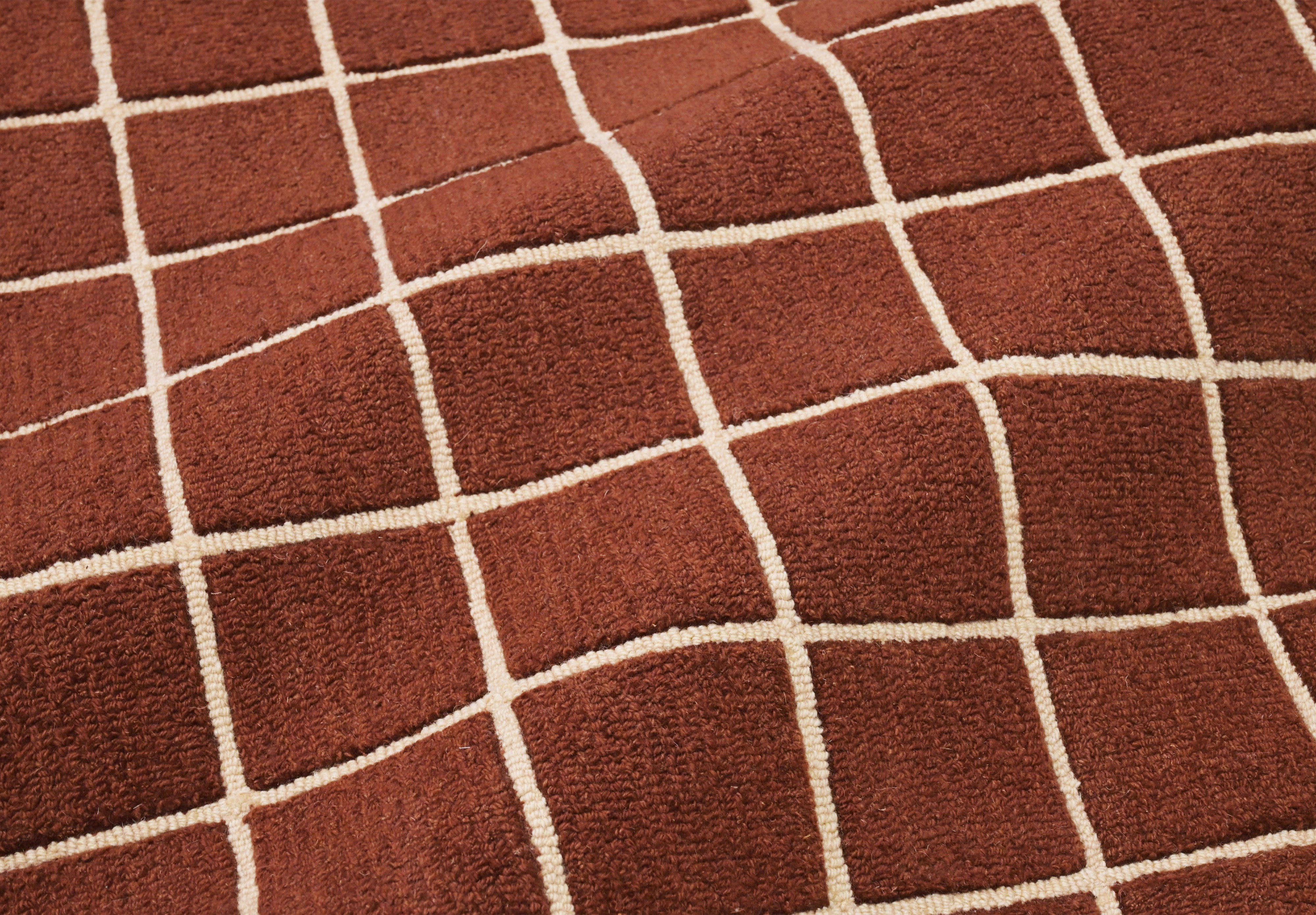 Minimalist Grid Pattern Area Rug