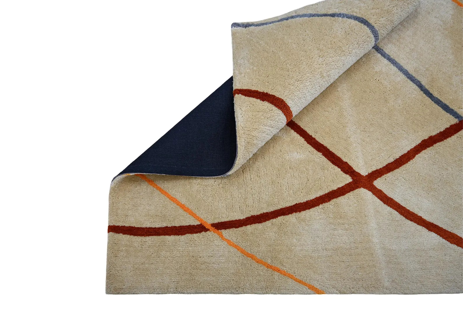 Side folded view of dreamliner Art Rug