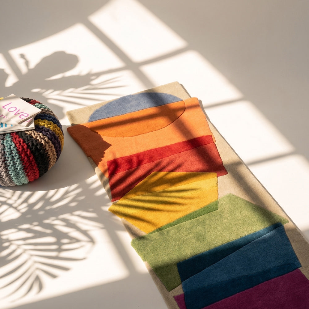 Color Block Runner Rug