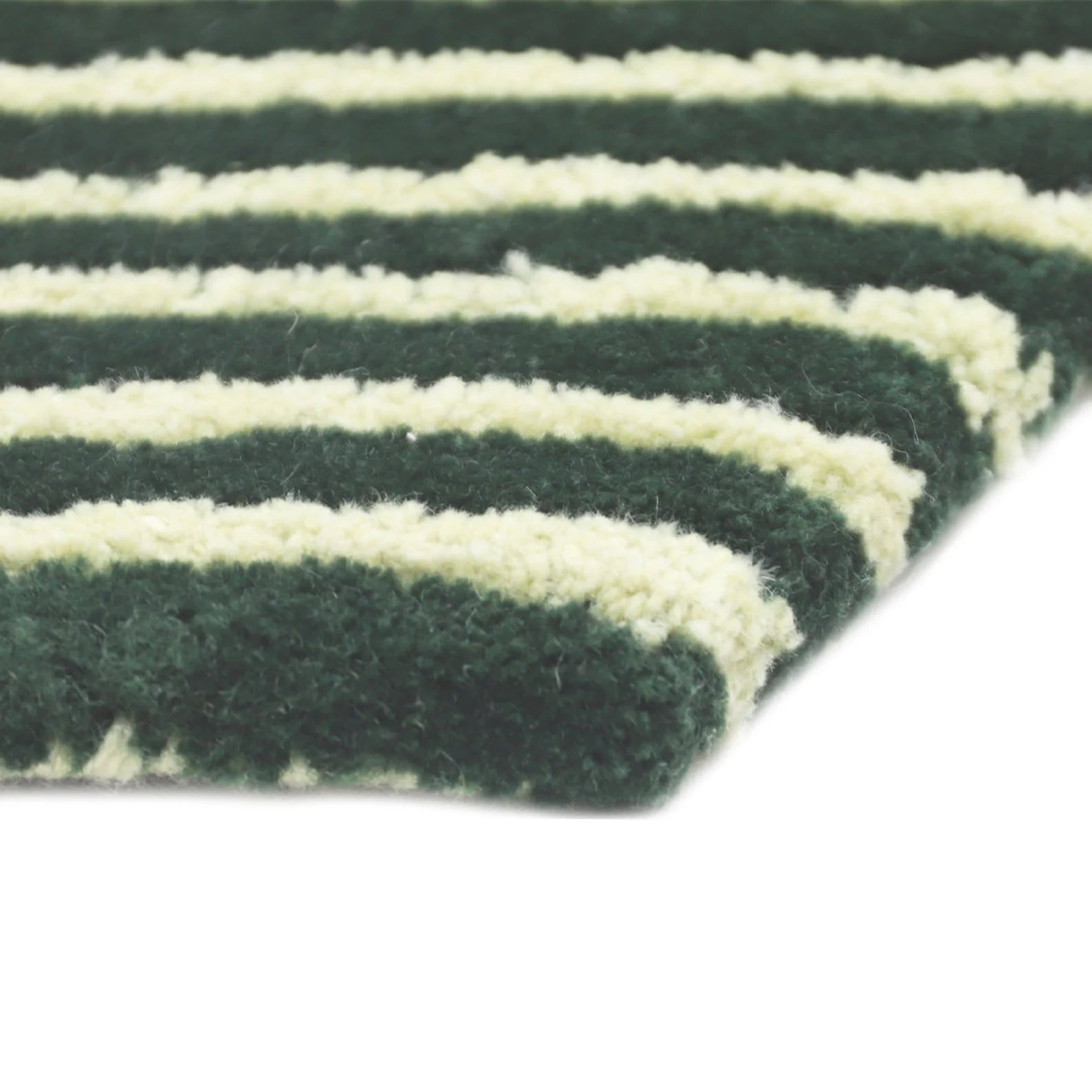 Green Terrain Rug pattern focus displaying layered geometric lines and soft green tonal contrasts in a modern abstract layout.