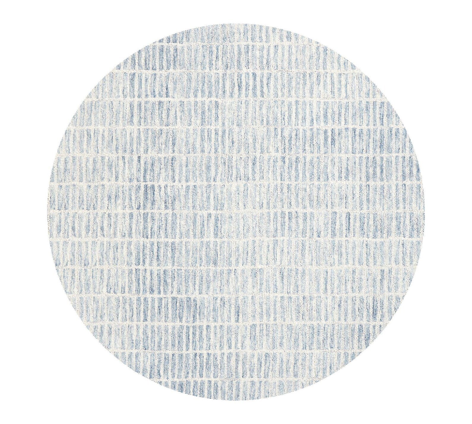 Round version of Ocean Breeze Rug in calming coastal colors.