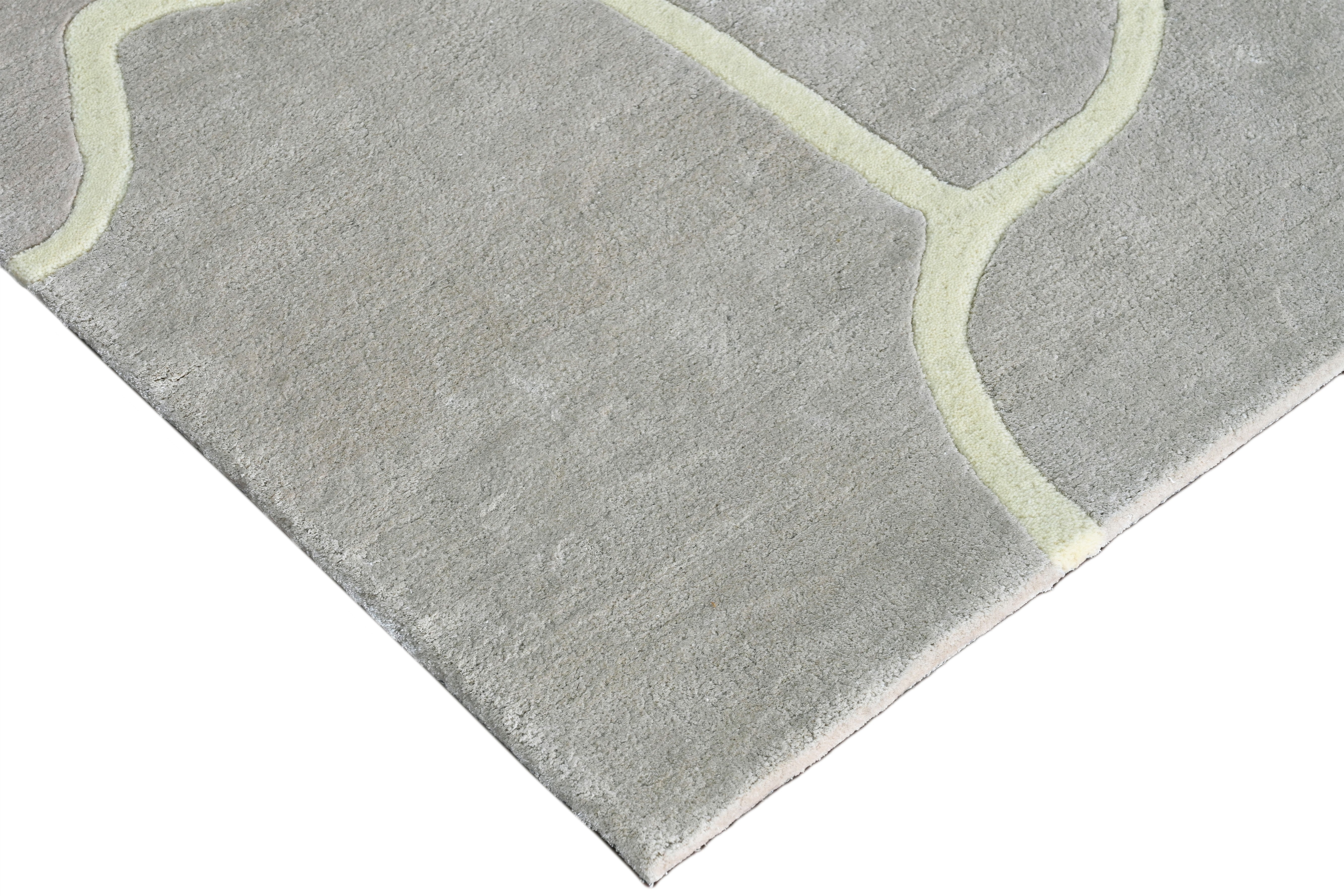 Artistic detail view of Twilight Veins Rug with soft wool texture and bold veins.