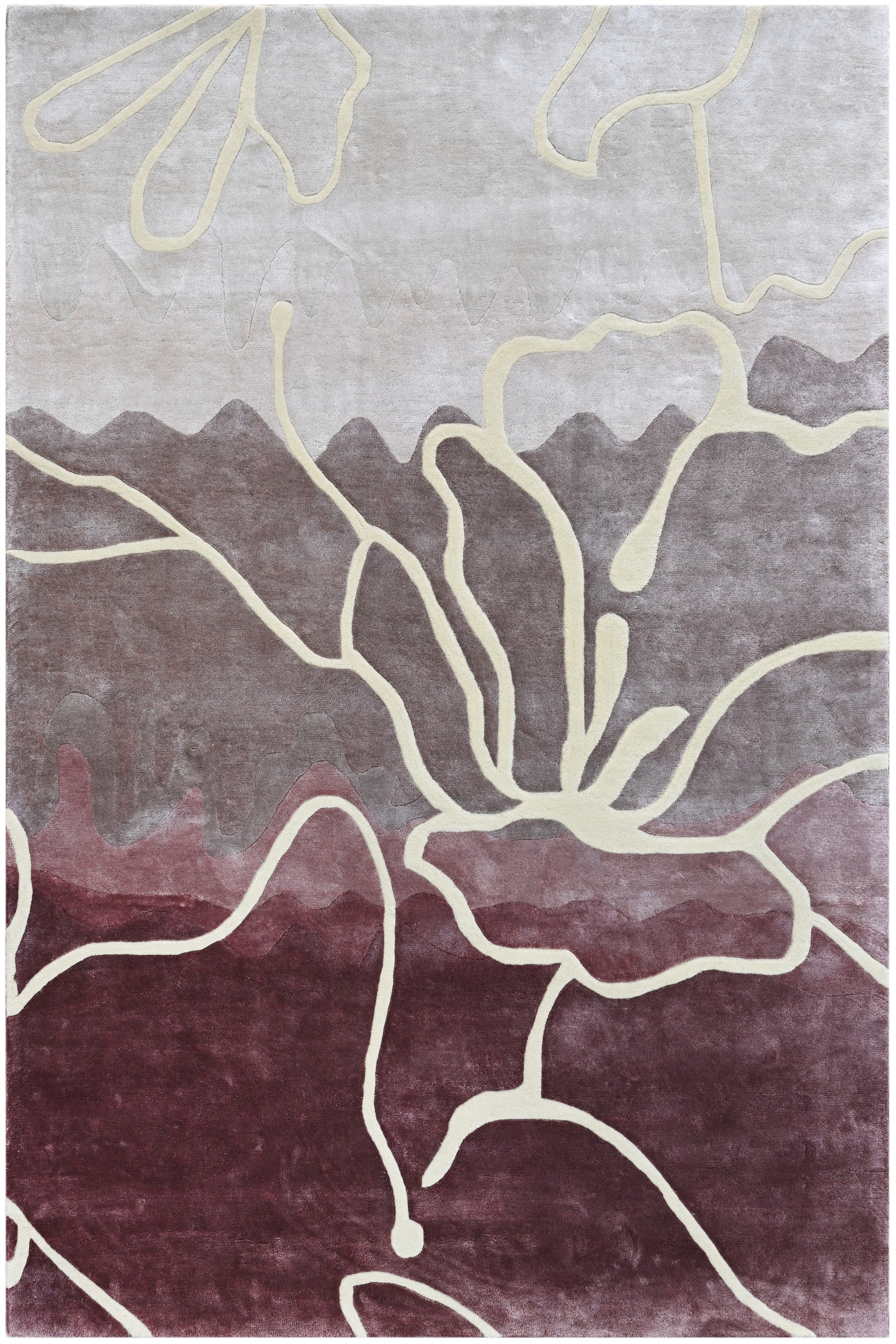 Complete layout of Twilight Veins Rug showing abstract vein design.