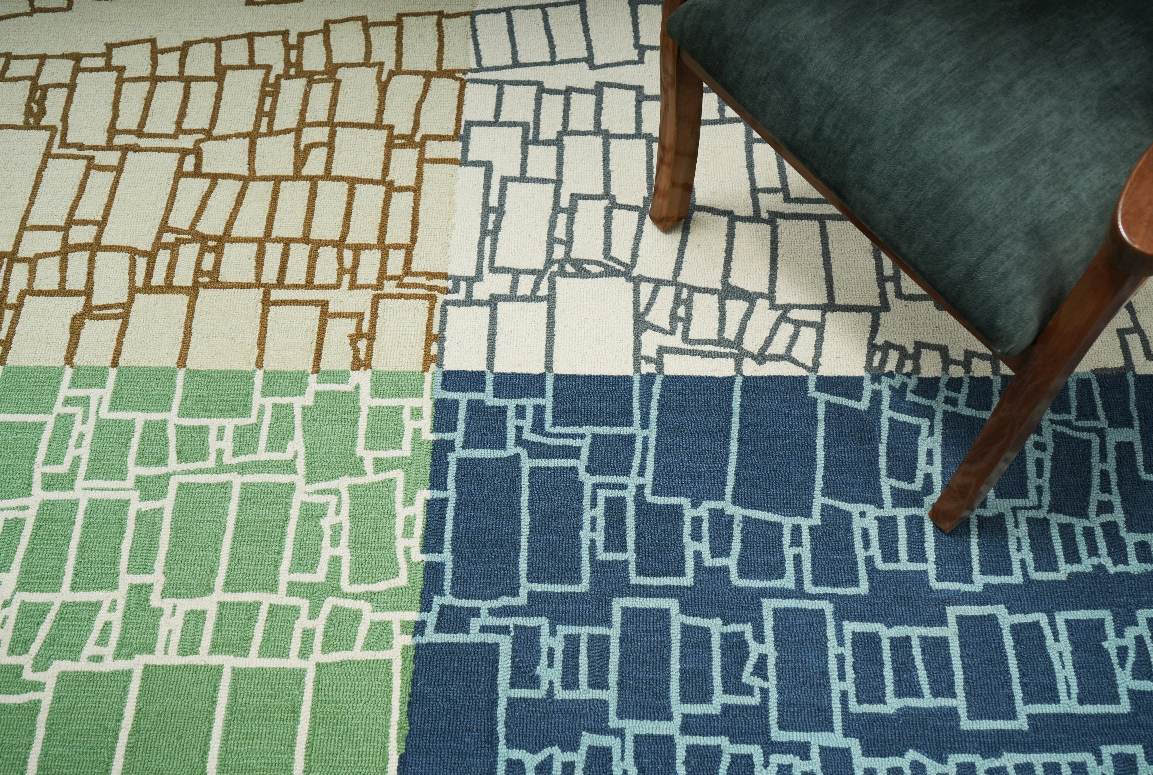 cortera rug hand tufted abstract patchwork textured area rug.