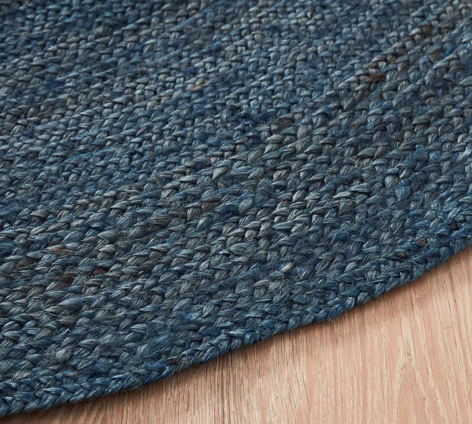 Blue Jute Round Rug