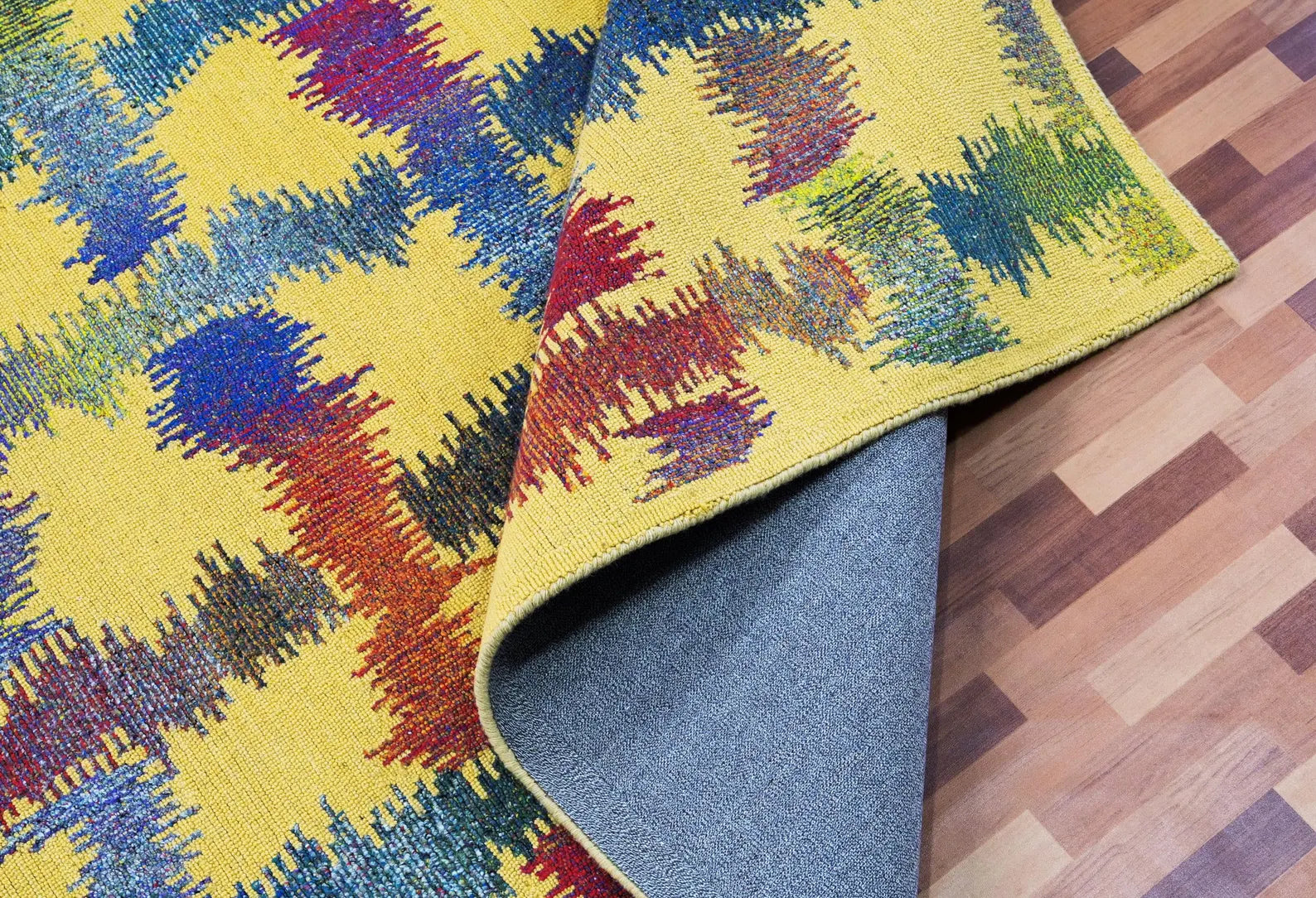 Artful Spectrum Grid Rug