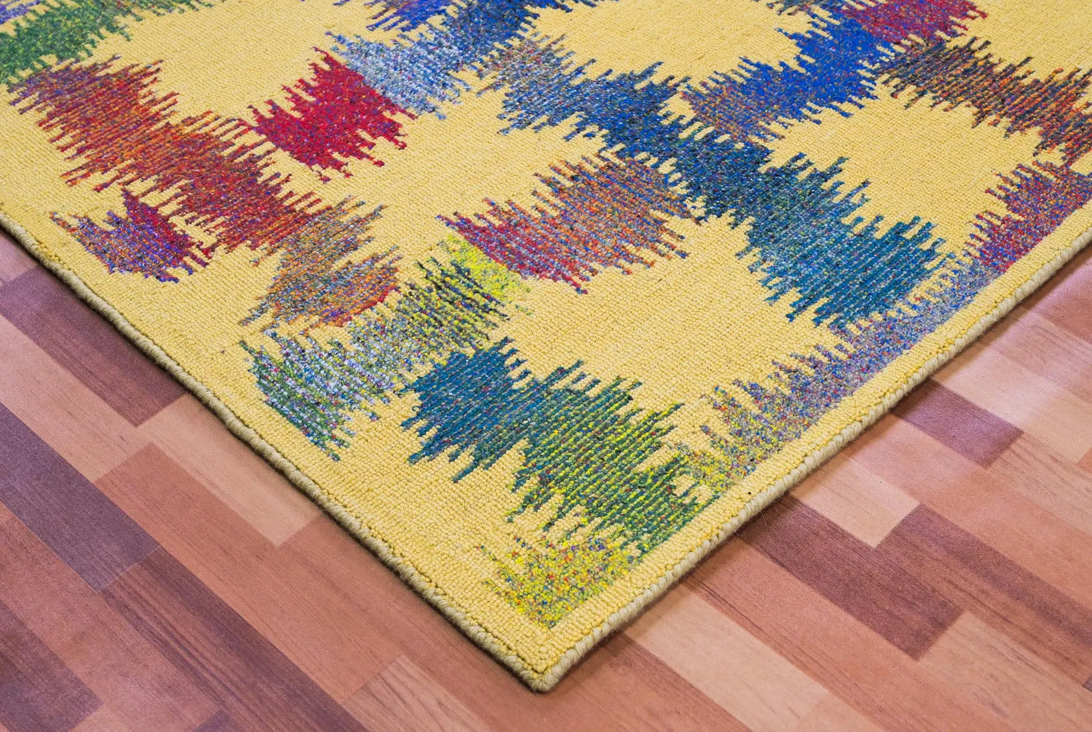 Artful Spectrum Grid Rug