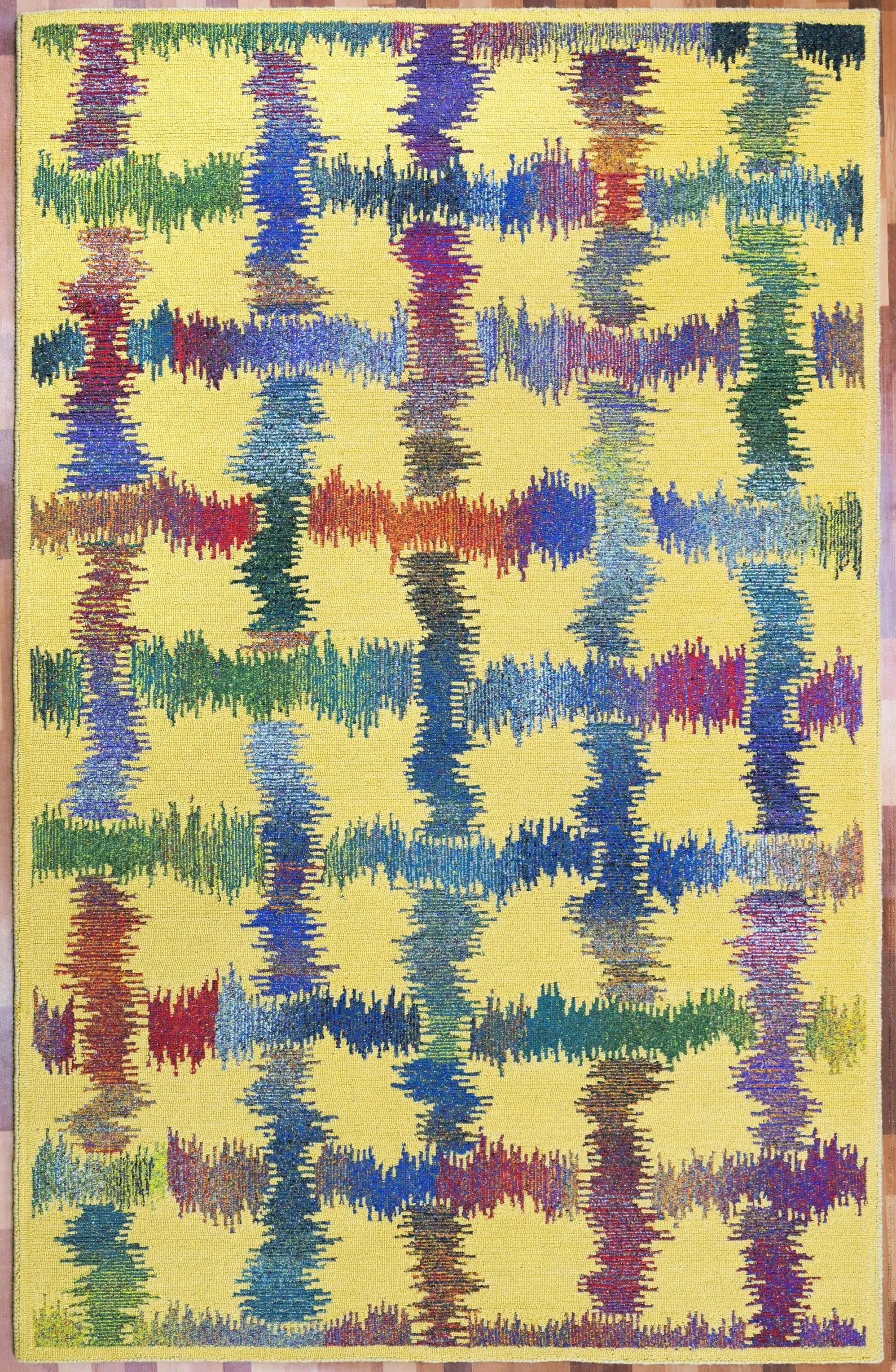 Artful Spectrum Grid Rug