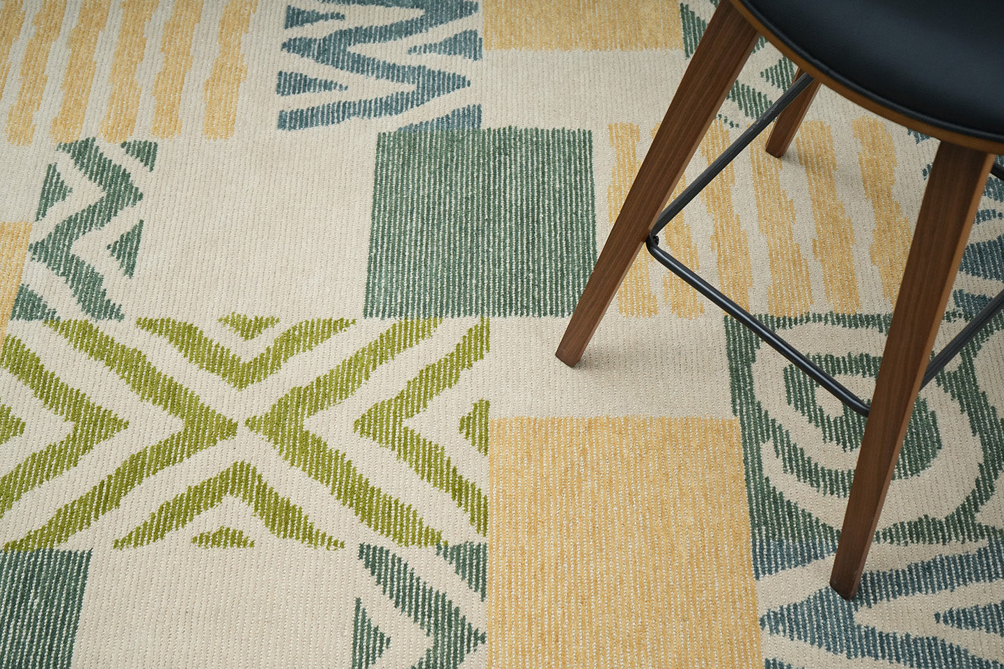 Geometric Yellow Patterned Rug Buy Modern Yellow Rugs Online in India – Decordec