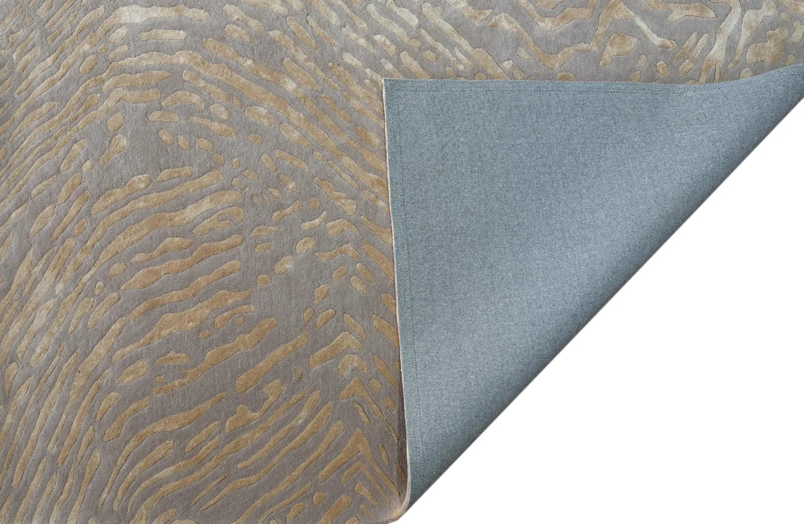 Swirl Pattern Rug styled room view with neutral tones and elegant modern décor